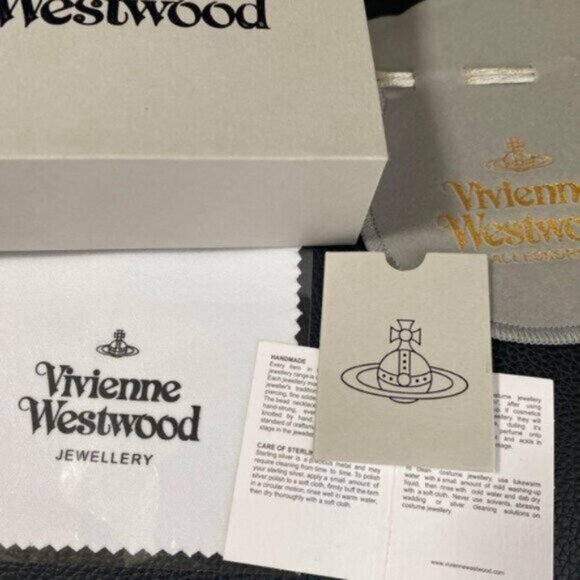 Vivienne Westwood Skull Orb Stone Double Chain Necklace Silver In Box/Drawstring - Picture 14 of 16